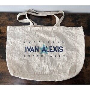Ivan Alexis Organic Cotton Eco-Friendly Tote Bag Amsterdam Copenhagen Logo